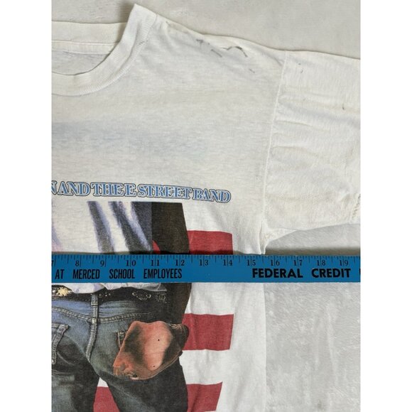 Original Vintage 1984 Bruce Springsteen Born In The USA Tour '84-'85 T-Shirt XS - Picture 10 of 16